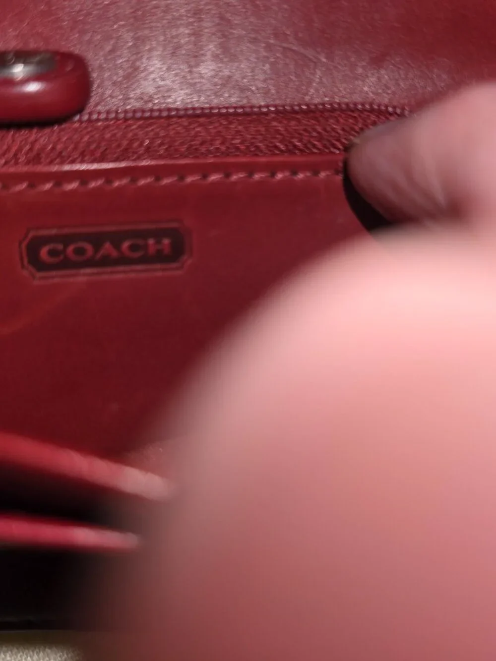 Coach Key holder in red